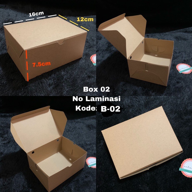 

ANTIASBOX 16x12x7,5cm Snack Box / Olshop Box Tanpa Laminasi B-02