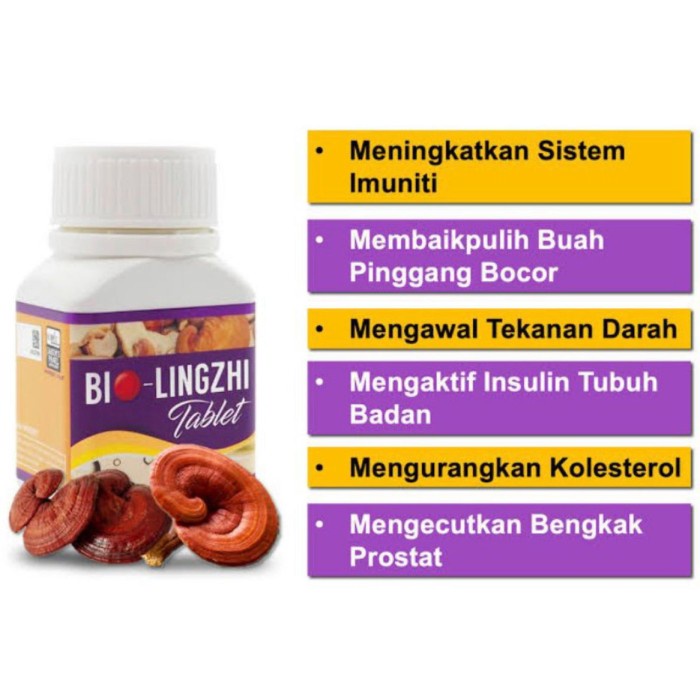 

Bio Lingzhi Asli Original Obat Herbal Kesehatan Ginjal 60 Tablet