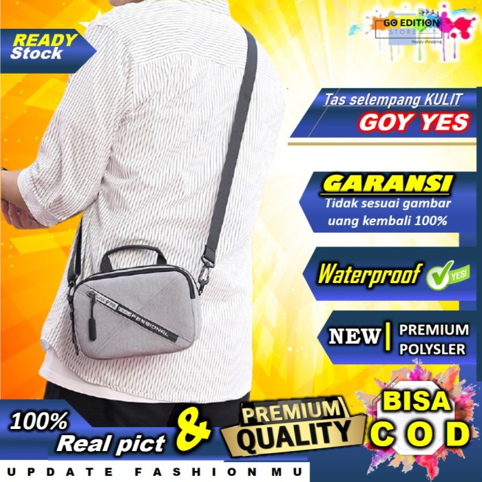 Tas Selempang pinggang waistbag slingbag Canvas Multifungsi Pria Mini