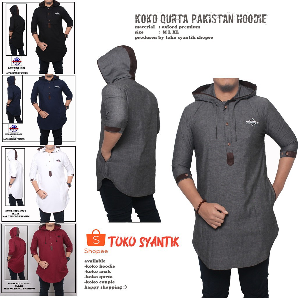 Koko kurta hoodie / koko premium / koko slimfit / baju koko