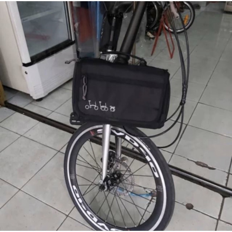 Preloved Brompton Frontbag Tas Depan Sepeda Lipat Trifold