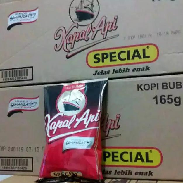 

Kopi bubuk Kapal Api 165gr per dus (20 pcs)