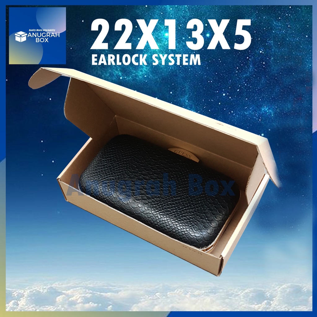 

Kardus Dus uk 22x13x5 cm (ECER) Die Cut Box EARLOCK FULL Kotak Packing Aksesoris Baju Kue