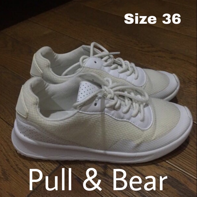 Sepatu putih pull & bear original white shoes size 36 branded second preloved