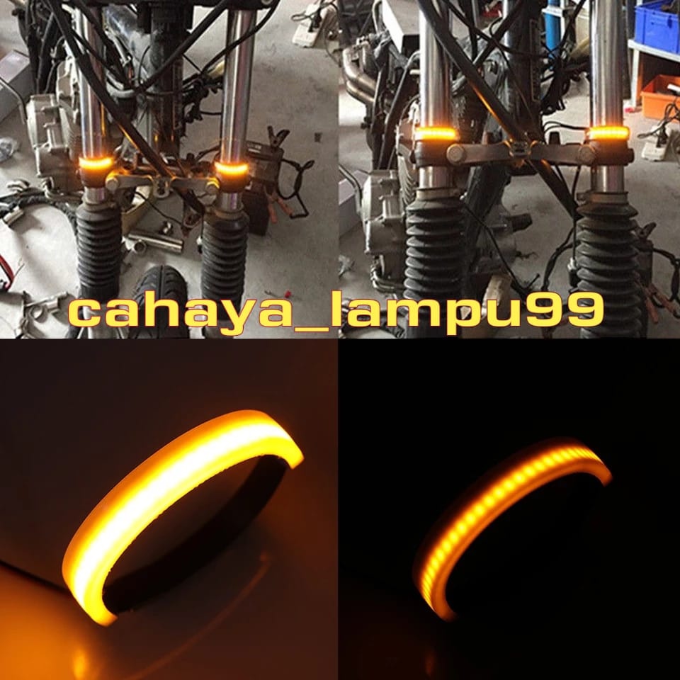 terbaru lampu sein led flexible shock motor 2warna