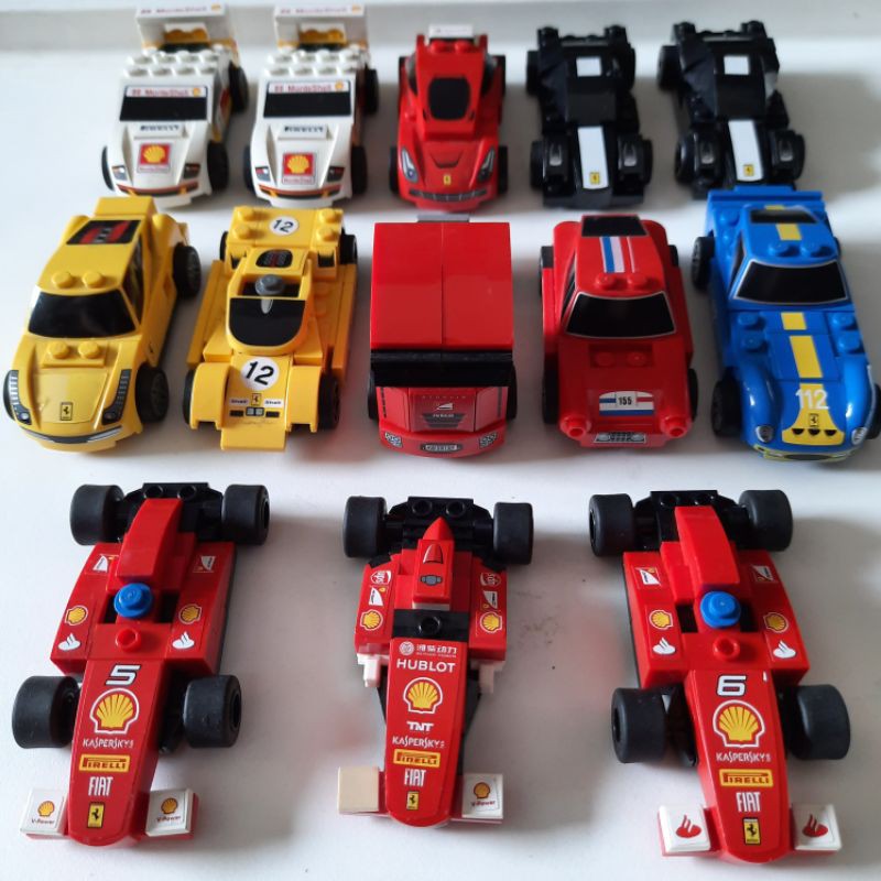 Lego Original Ferrari Pullback F1 Fxx GTO Dll Set 13 Pcs