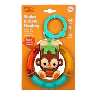 Bright Starts Shake &amp; Glow Monkey activity toy gantungan stroller