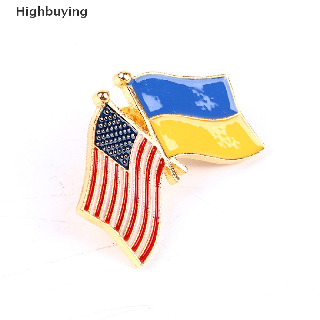 Hbid Bros Pin Desain Bendera Ukrainian Patriotik USA Eropa