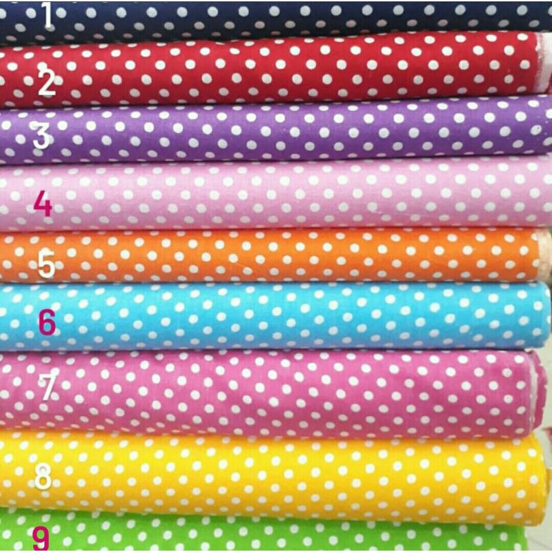 Katun polkadot/Bahan katun Jepang/Katun print polkadot