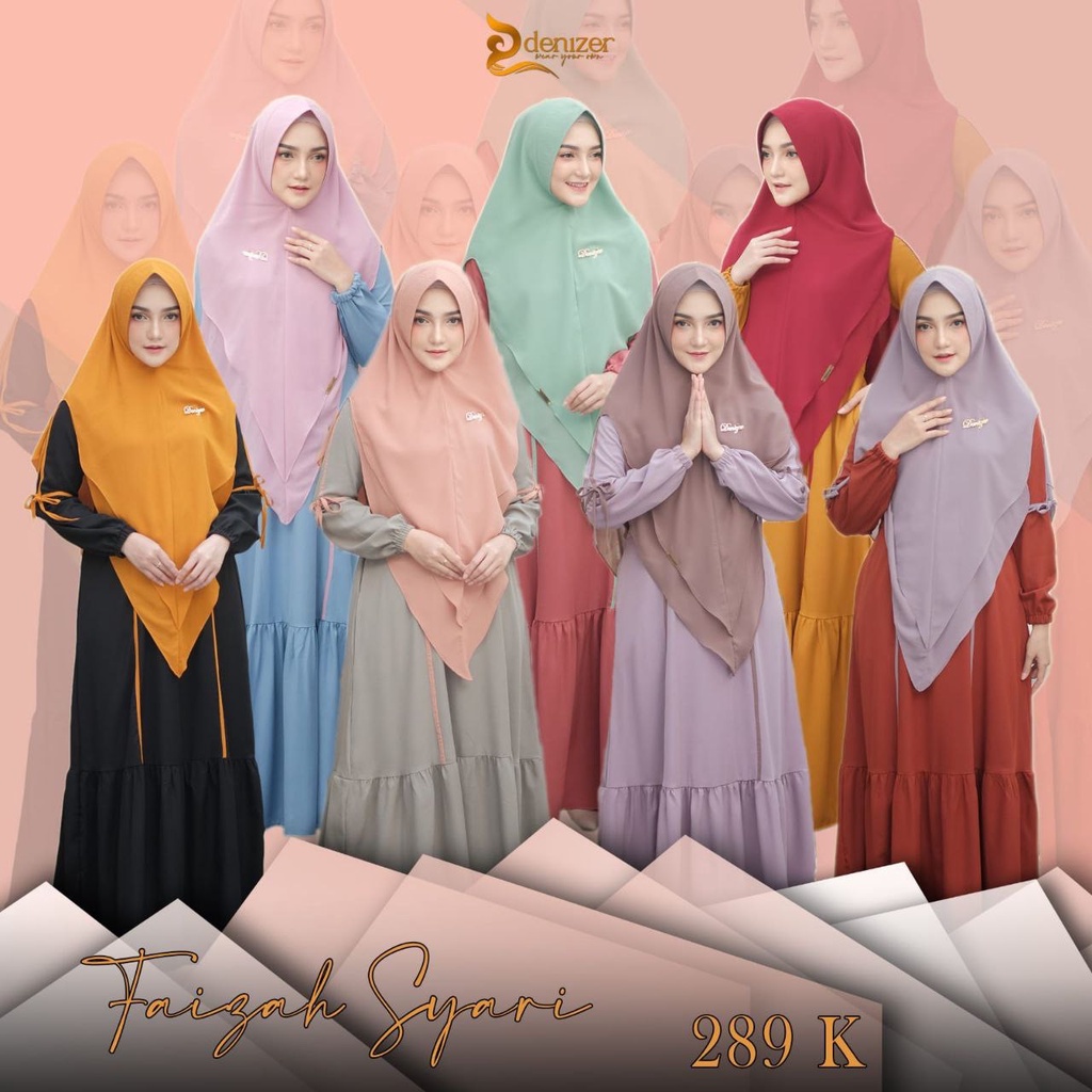 IFANI [TERBARU] Faizah Gamis Syari Bahan Mexicola By Denizer