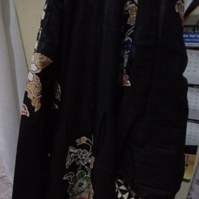Gamis Batika Kembang Ceplok Batik Sogan Muslim Pesta
