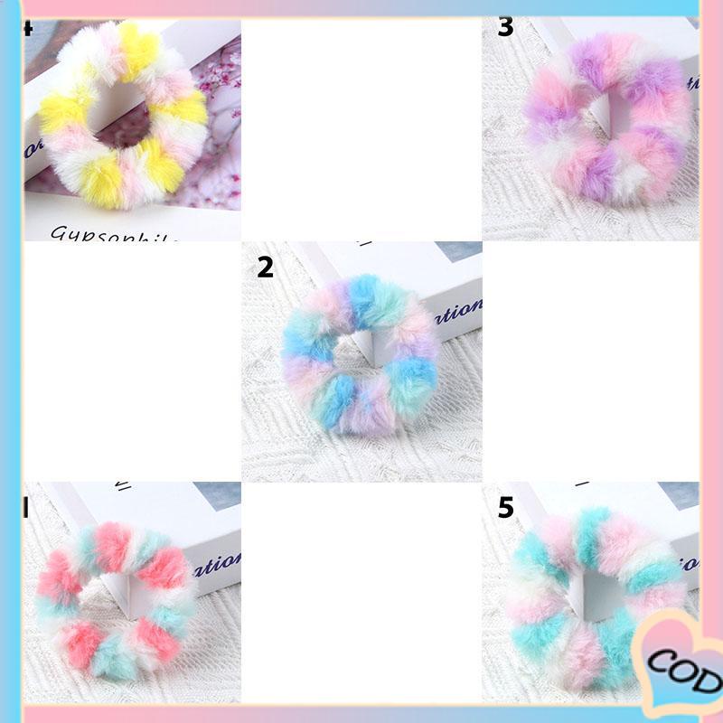 COD❤️Wanita Stretch Elastis Band Headband Manis Mewah Rainbow Tali Rambut-A.one