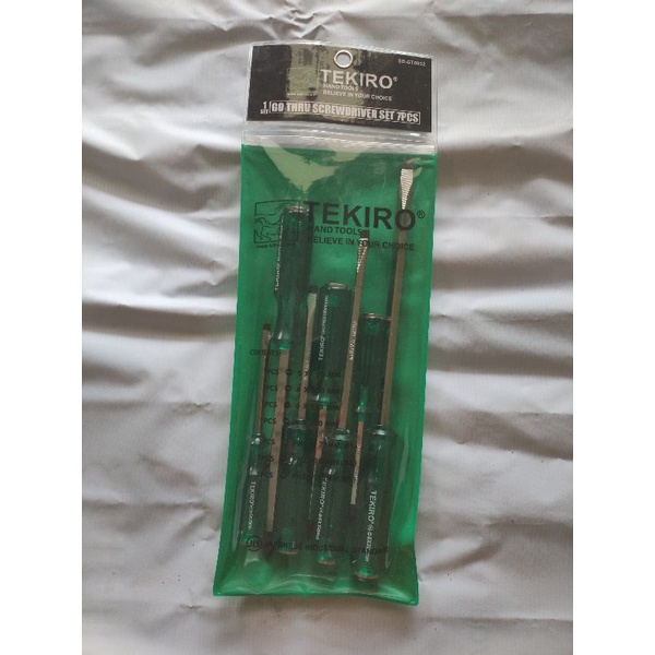 TEKIRO OBENG SET 7PCS TEMBUS/GO THRU SCREWDRIVER SETS 7PCS