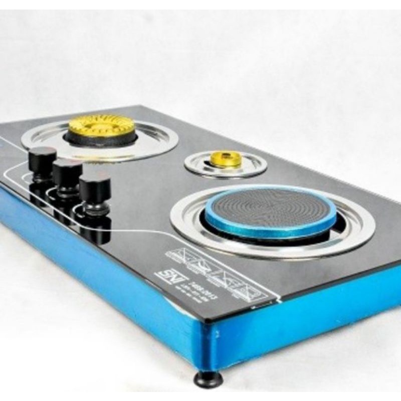 Kompor Kaca LKL 3 Tungku Burner Api Biru & Tungku Bara ( BUKAN TANAM )