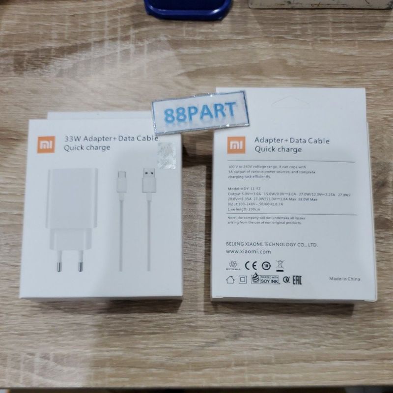 CAS XIAOMI SUPER FAST CHARGING TYPE C 33 WATT ORI