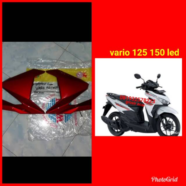 Sayap bodi depan kanan kiri vario 125 150 led merah marun