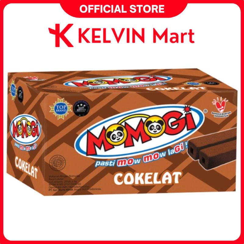 

Momogi Stick Snack Makanan Kering Rasa Cokelat pck 5g x 20 pcs | KELVIN Mart