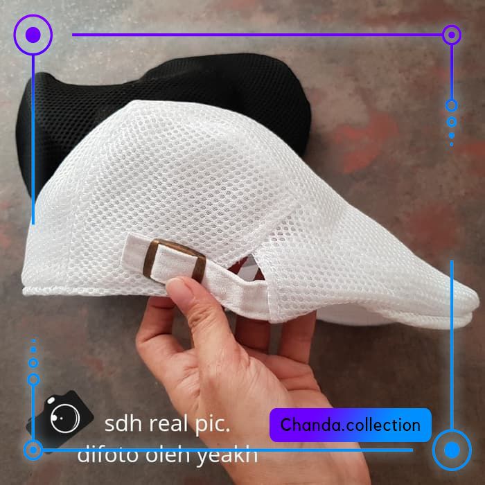 Topi flat cap pet pelukis golf polos pria wanita keren-topi pet jaring  murah