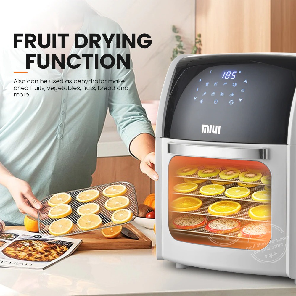 MIUI Smart Air Fryer Oven Mesin Penggoreng Tanpa Minyak 10L - HIC-AF-8081D - Black