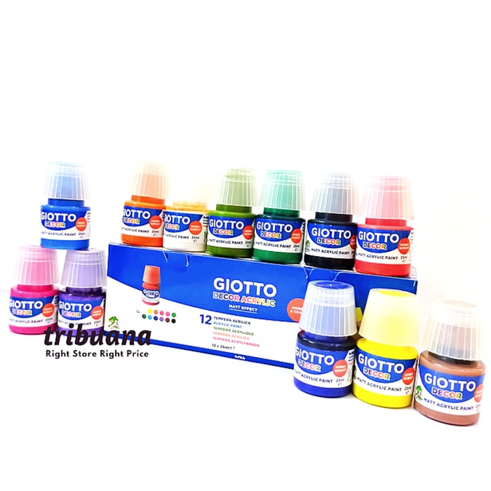 

DISKON Giotto Decor Acrylic Set 12 Warna 25 ml - Cat Acrylic