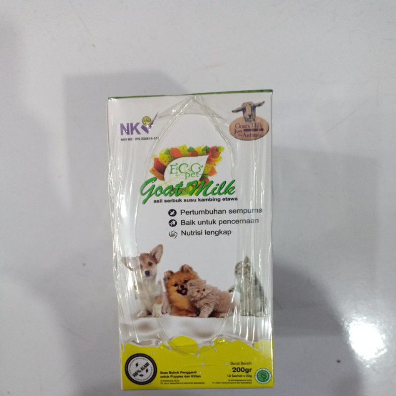 

Susu Bubuk Eco Pet 1 kotak untuk kucing dan anjing