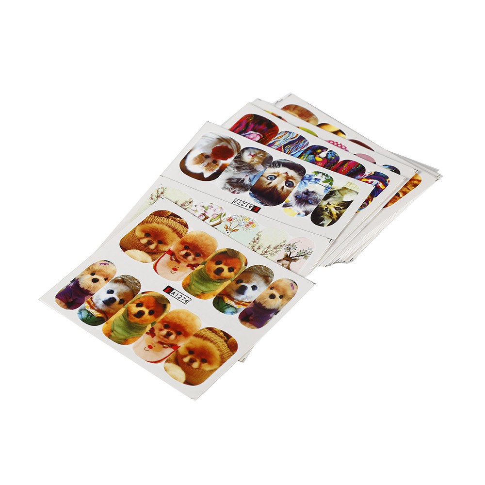 24pcs Stiker Kuku Gambar Hewan Unicorn Shopee Indonesia