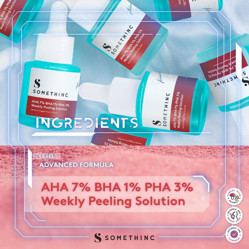 Somethinc AHA 7%, BHA 1%, PHA 3% Weekly Peeling Solution