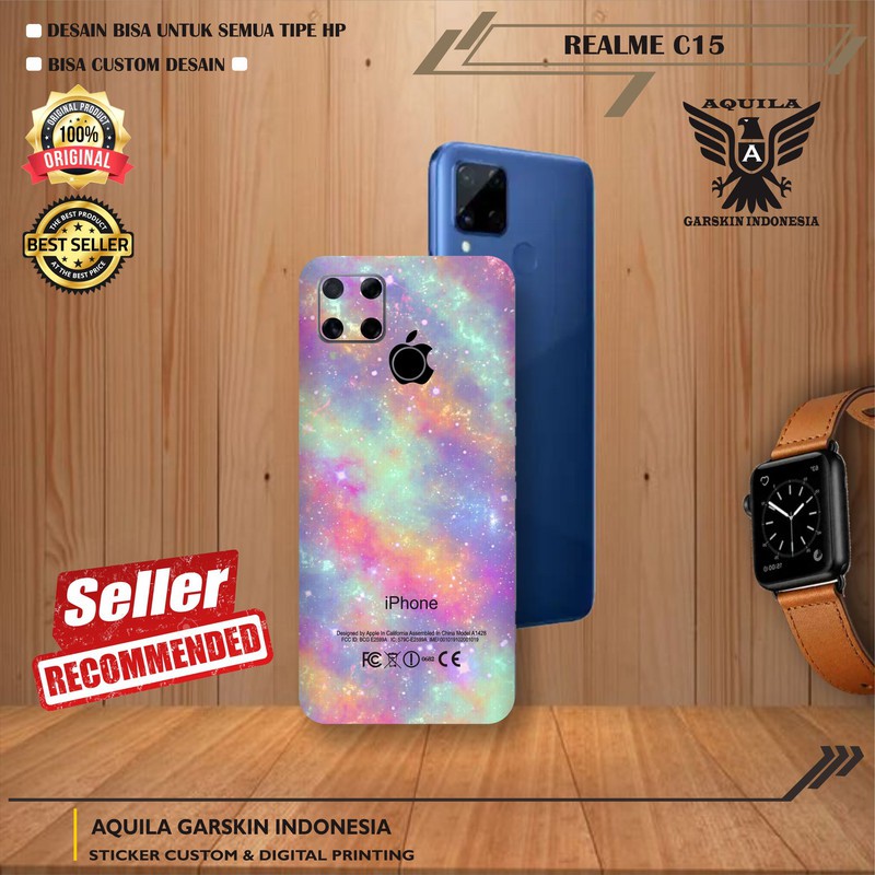 FREE CUSTOM GARSKIN SKIN HP REALME C11 MOTIF IPHONE RAINBOW