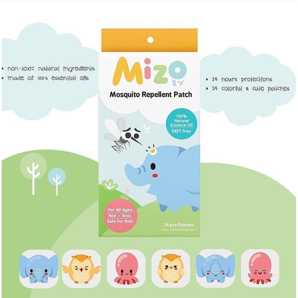 [STICKER] Mizo Mosquito Repellent Sticker Patch - Stiker Anti Nyamuk Bayi isi 24 pcs