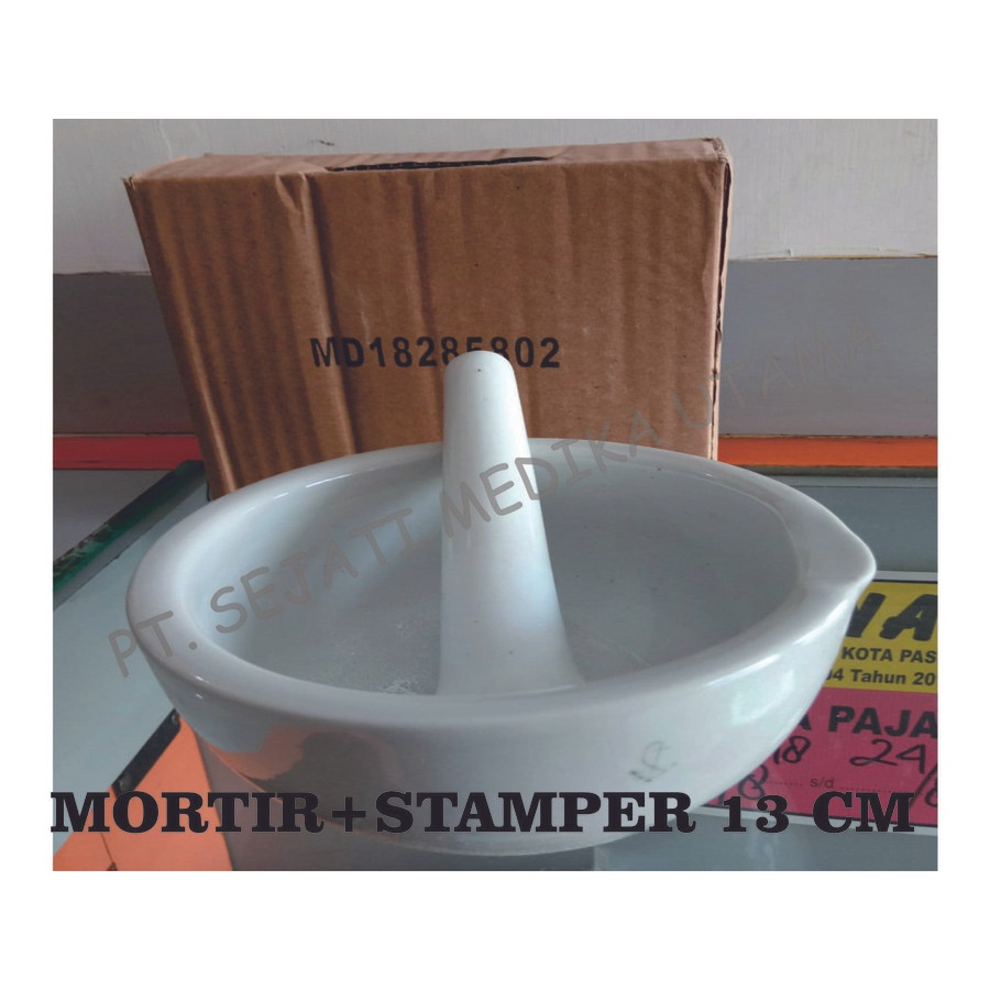 Mortir+Stamper 13 cm/Mortar/Lumpang+Alu/Mortal