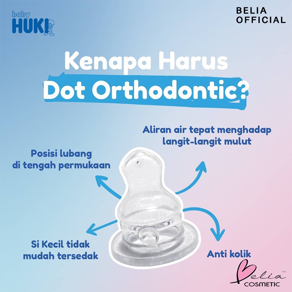 ❤ BELIA ❤ BABY HUKI Series | Orthodontic ECER, 3 in 1 | Empeng 2 In 1 | Regular Silicone Nipple | Dot susu botol milk bottle 0 sampai 6+