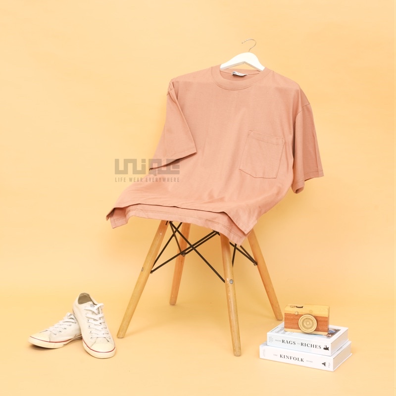 UNIQUE - (Pocket Series) Kaos Polos Oversize Pocket Cotton Combed 24s Pria &amp; Wanita Tshirt Oversized Korea Croptop Hypbeast