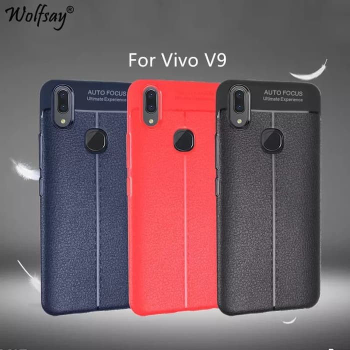 G517Case case auto focus leather vivo v9 soft case casing kulit vivo v9
