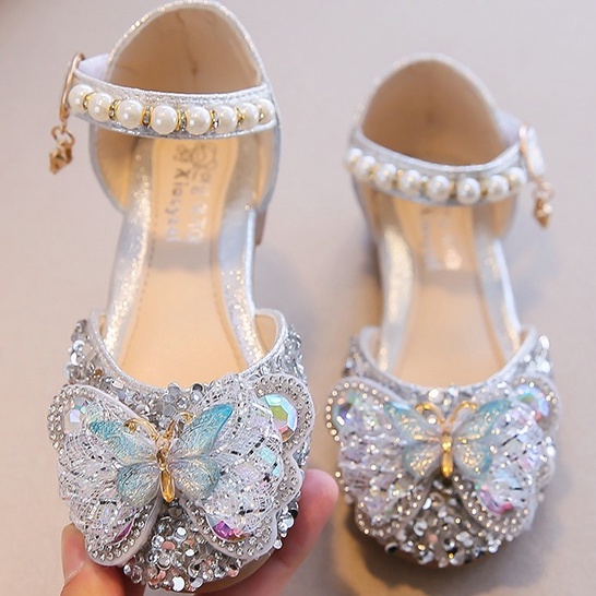 26-36 SEPATU PESTA ANAK PEREMPUAN / NATAL PARTY SHOES GLITTER PITA BLING BLING