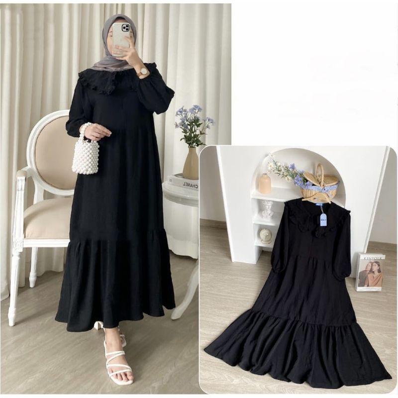 GSC - MARITA MIDI DRESS / GAMIS MUSLIM KEKINIAN / DRESS MIDI CREPE PREMIUM