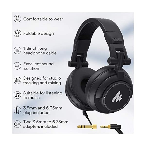 Maono AU-MH601 Professional Recording Monitoring Headphone