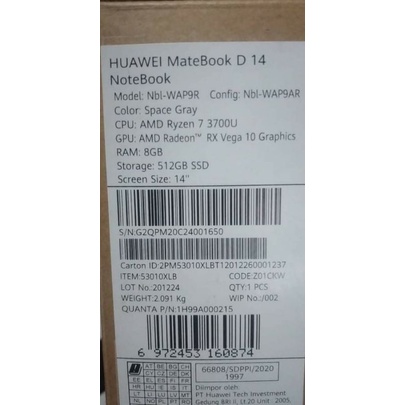 HUAWEI Matebook D14 Ryzen 7