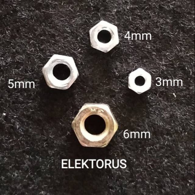Mur Baut 10pcs 3mm 4mm 5mm 6mm | Shopee Indonesia