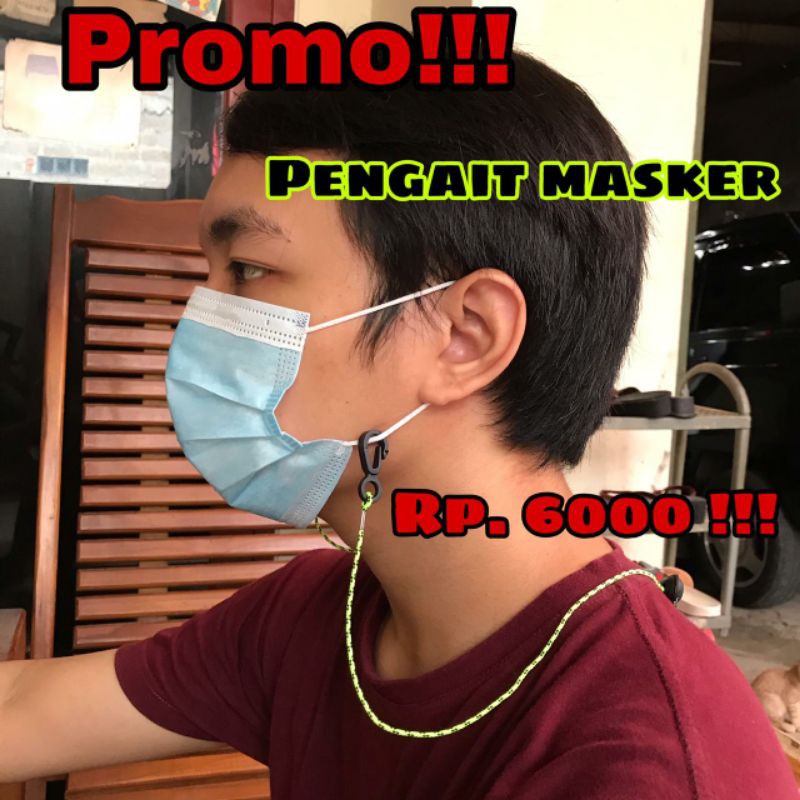Tali masker pengait masker korea tali lanyard kail plastik