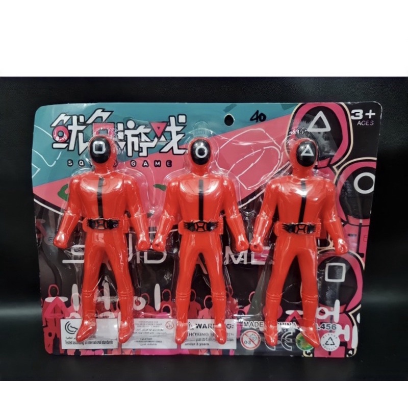 mainan figure set squid game 3 pcs mainan combat set 3