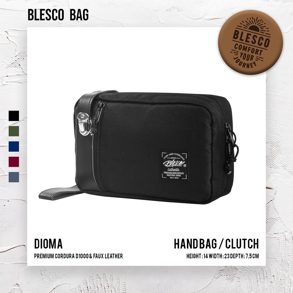 Tas Handbag Pria Premium Clutch  Warna Hitam - Blesco Dioma