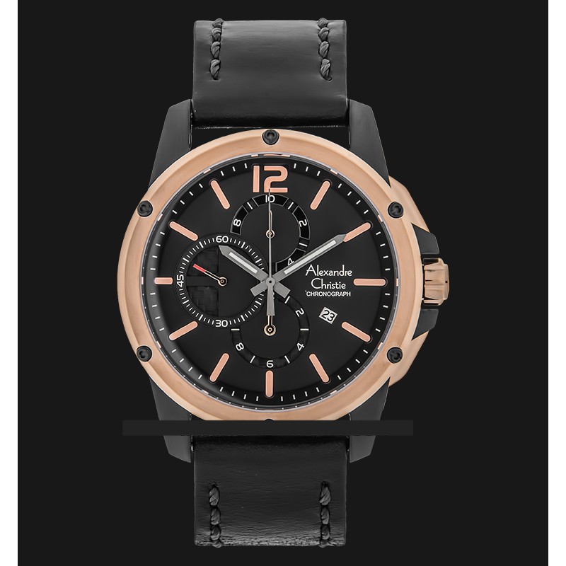 Alexandre Christie AC 6486 MC LBRBA Chronograph Men Black