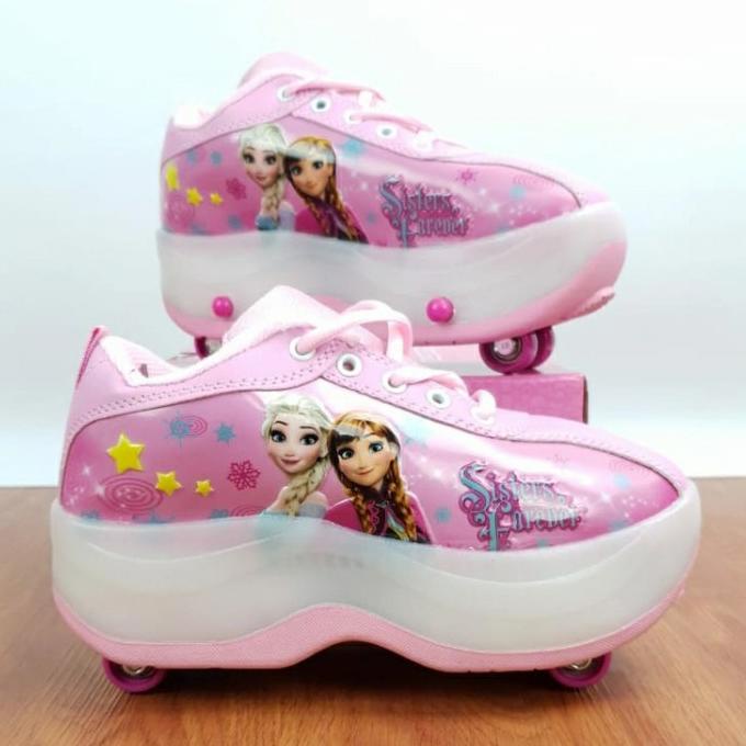 sepatu roda anak karakter Frozen/ sepatu roda 4 anak perempuan
