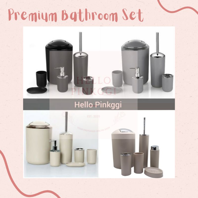 Set Alat Kamar Mandi / Premium Bathroom Set /  - Isi 6pcs