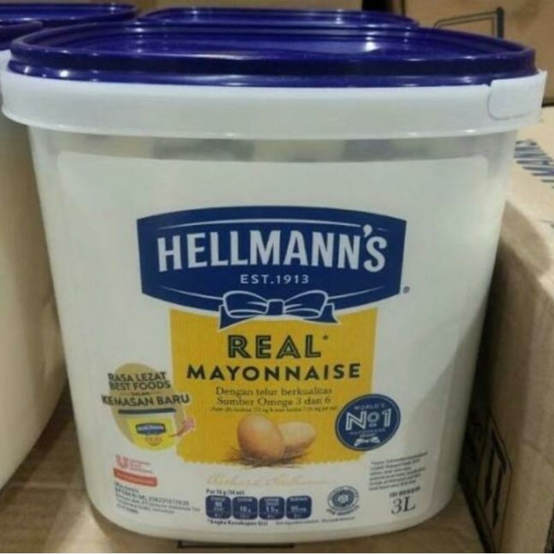 

Hellmanns real mayonnaise 3ltr