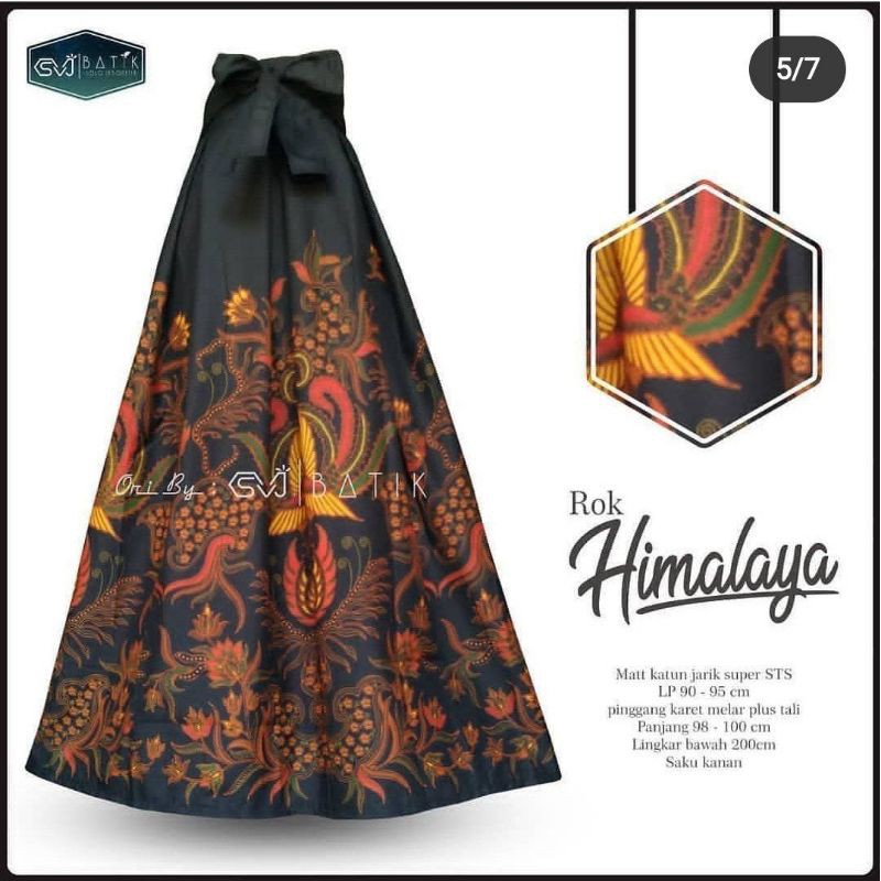 Rok Batik original Pekalongan garansi harga termurah Rok Batik Modern klok Bawahan Batik Ori By SVJ-8