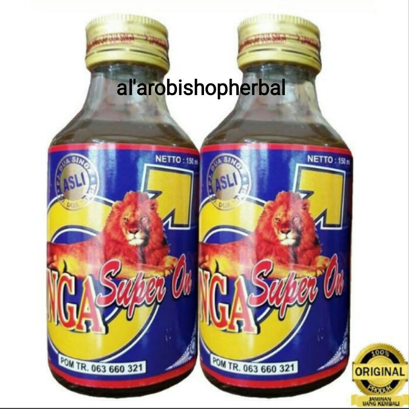 JAMU SUPER ON cap DUA SINGA  Jamu Kuat Pria ASLI 150 ml