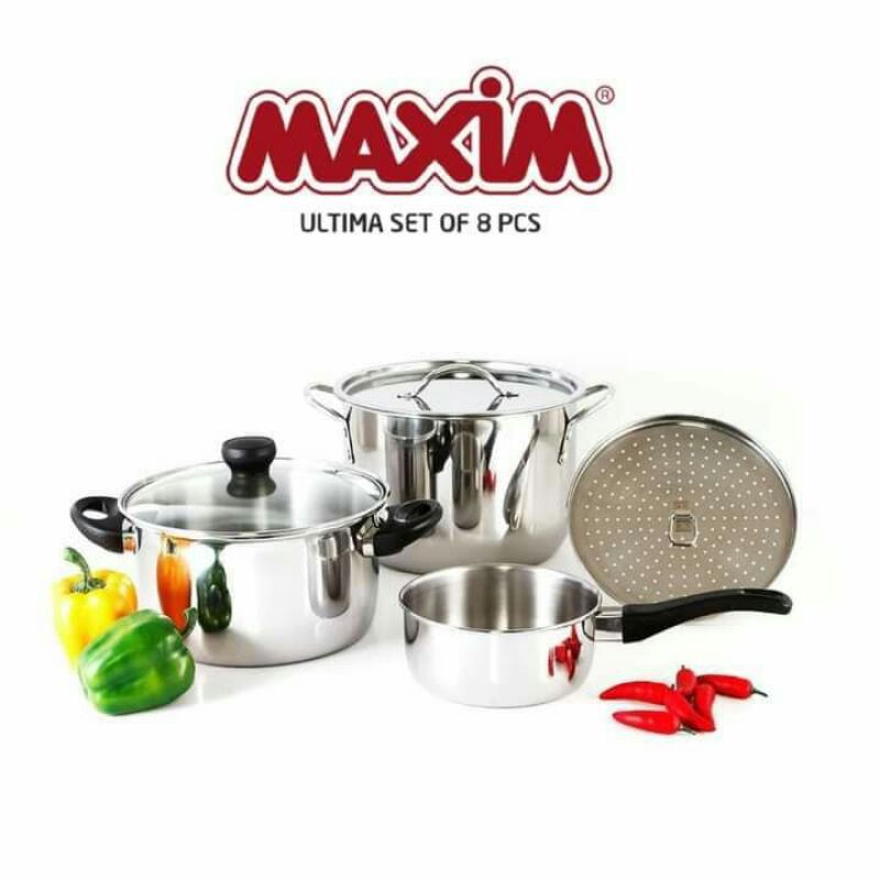 SET PANCI MULTIFUNGSI ANTI LENGKET STEINLEES STEEL KUAT TEBAL MAXIM ULTIMA DUSDUSAN