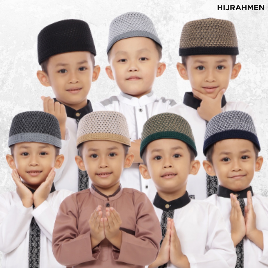 HIJRAHMEN Peci Kopiah Rajut Anak-anak