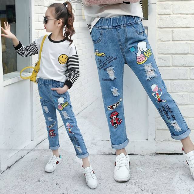  Celana  Jins Anak  Kecil Perempuan Celana  Jeans  Anak  Import 